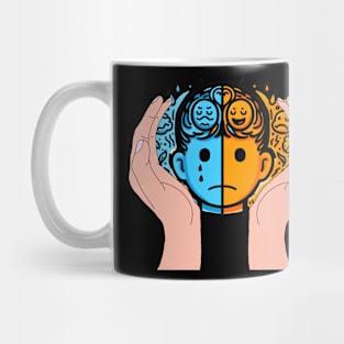 2 emotional boys, mental health, 2 hands supporting Mug